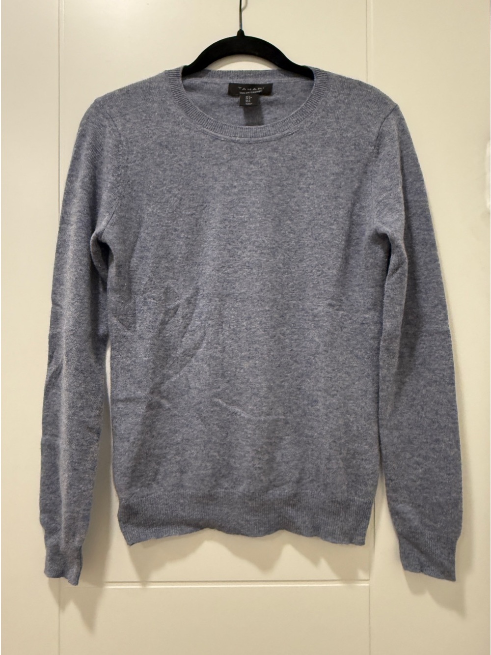 Tahari Women’s Small Heather Light Blue Crewneck Sweater
